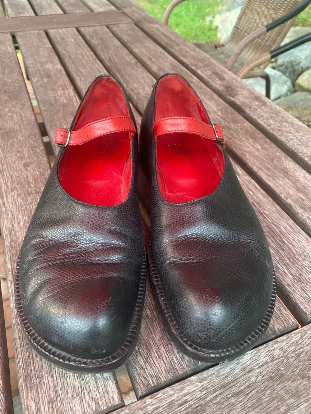 Henry Beguelin Barney’s Women’s Black Leather Mary Jane Flats